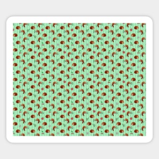 Red Panda Apple Cherry Pattern Sticker